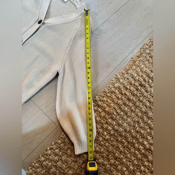 Wares by Olli Ella Women’s Cream Knitted 100% Organic Cotton Button Up Cardigan - Picture 4 of 6